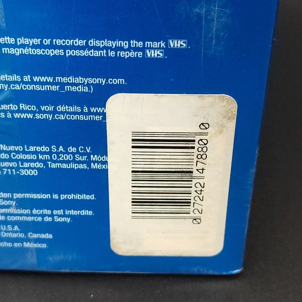 Sony‎ 6 Hr T-120 VHS Tape Cassette Sealed Premium Grade 5 Pack VCR BB18.2GO1018